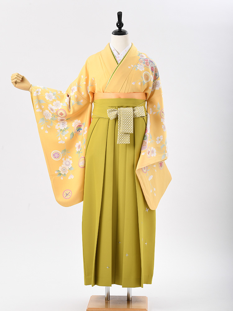 【高級卒業式袴レンタル】2-58 卒業式の袴レンタル・正絹二尺袖 