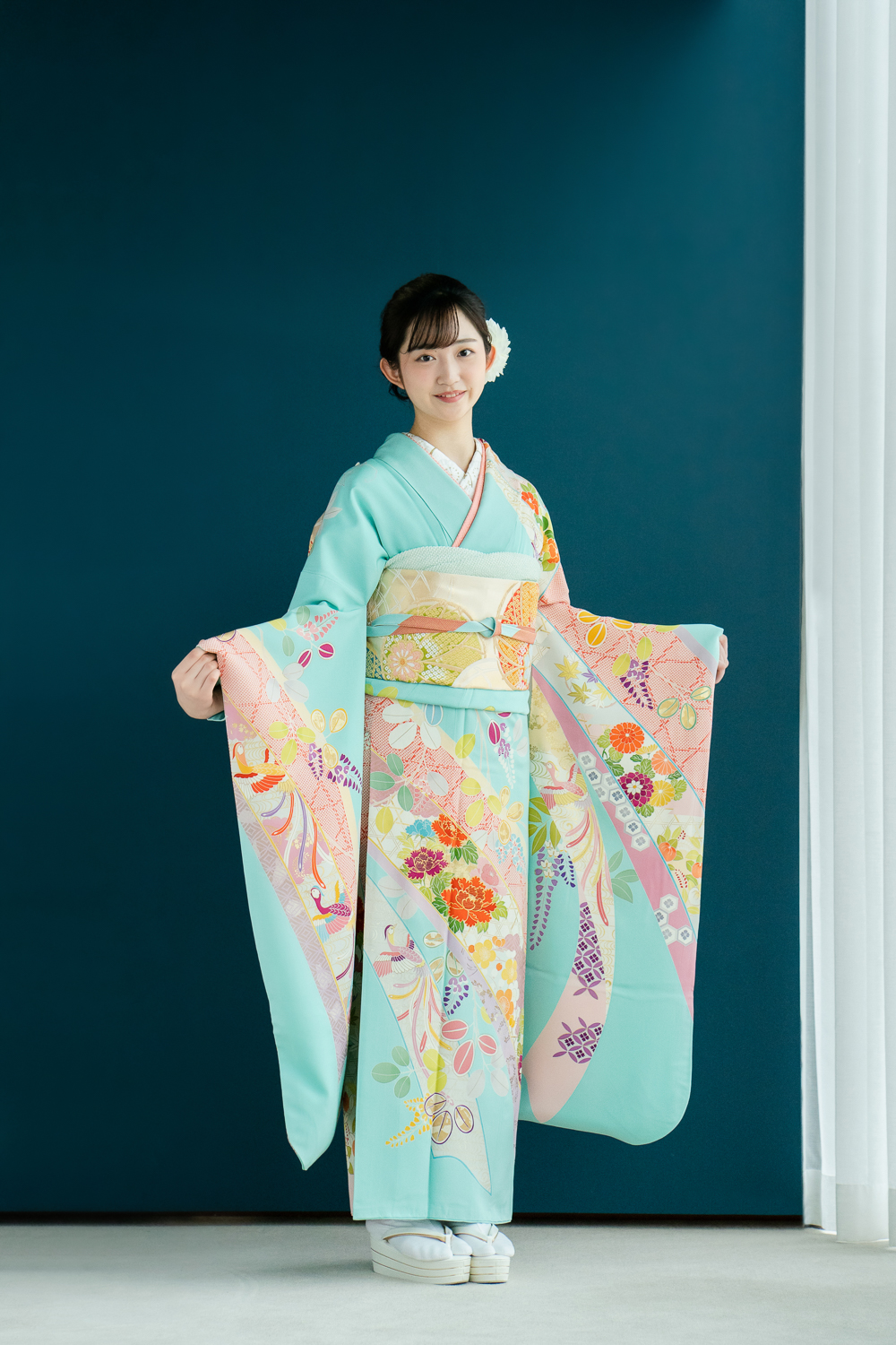 刺繍半衿千總　新品未使用　振袖フルセット　高級呉服