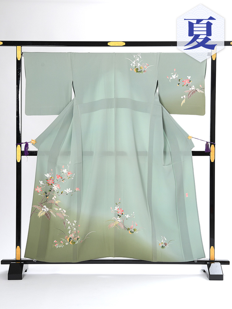 ☆きもの北條☆ 特選 作家物 花模様 はんなり、優し気なムードの逸品 ...