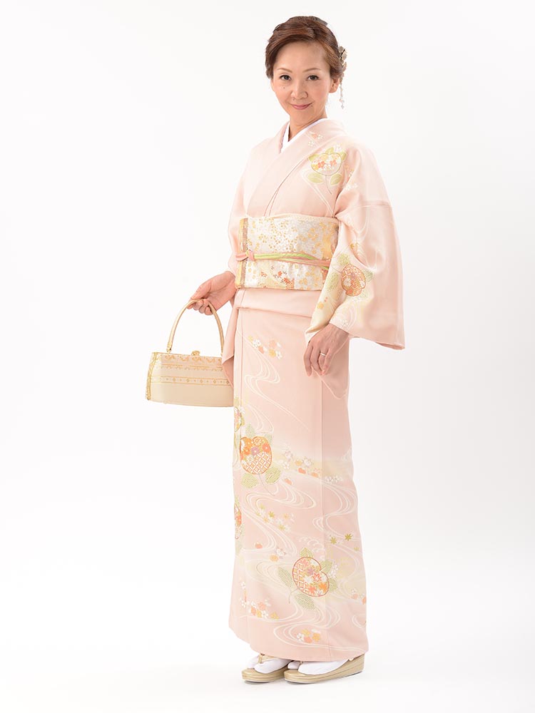 高級訪問着レンタル H 431 久保耕 上質なピンク色 Mlサイズ 花々 Kimono Pro キモノプロ 京都のきものレンタル 全国宅配 ご来店ご下見も大歓迎