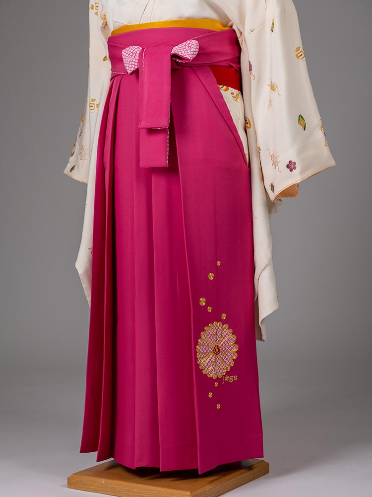 【袴単品レンタル】　Japan Style　ジュニアサイズ　ピンク　品番：hakama-035