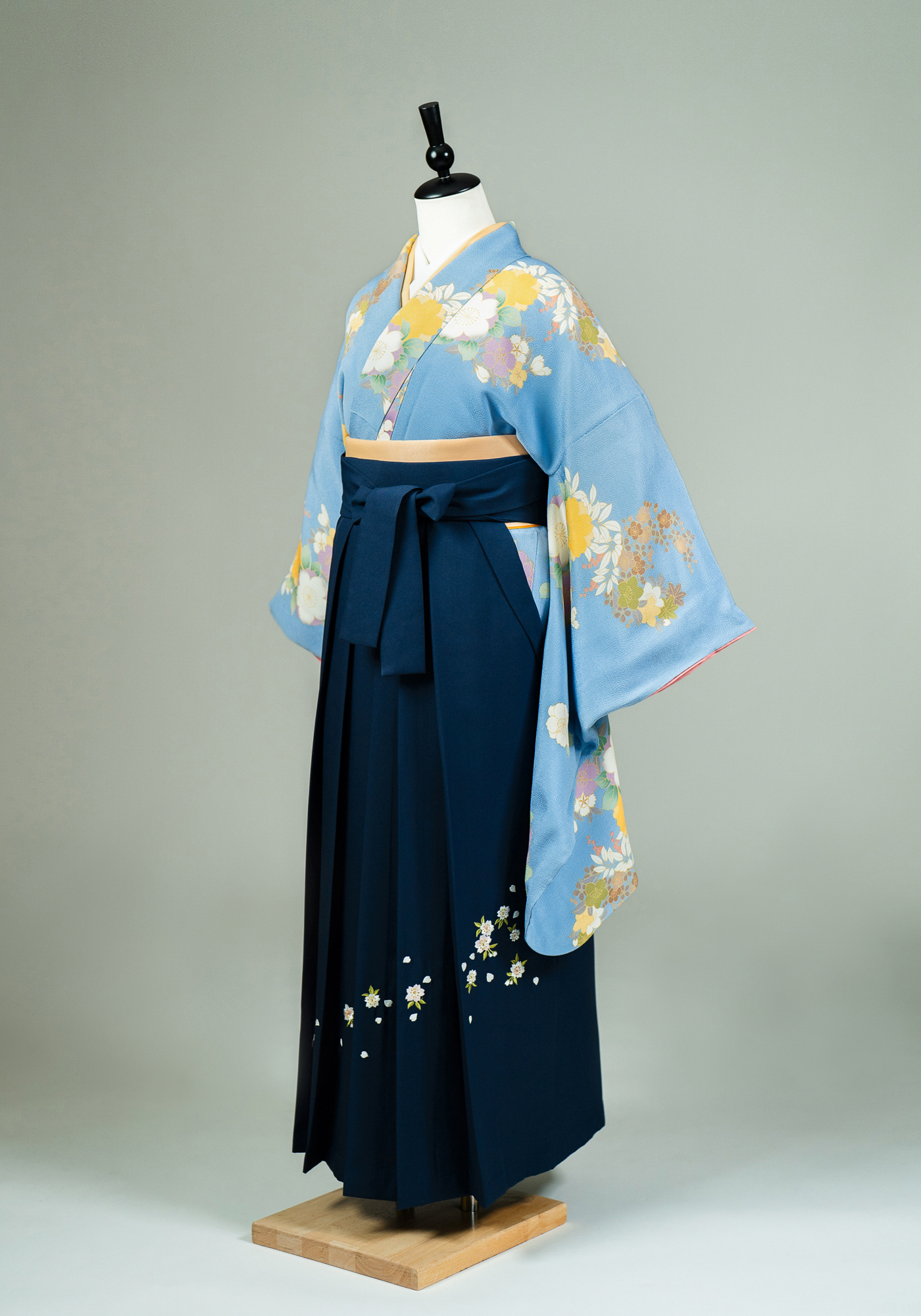 高級卒業式袴レンタル】2-35 卒業式の袴レンタル・正絹二尺袖着物