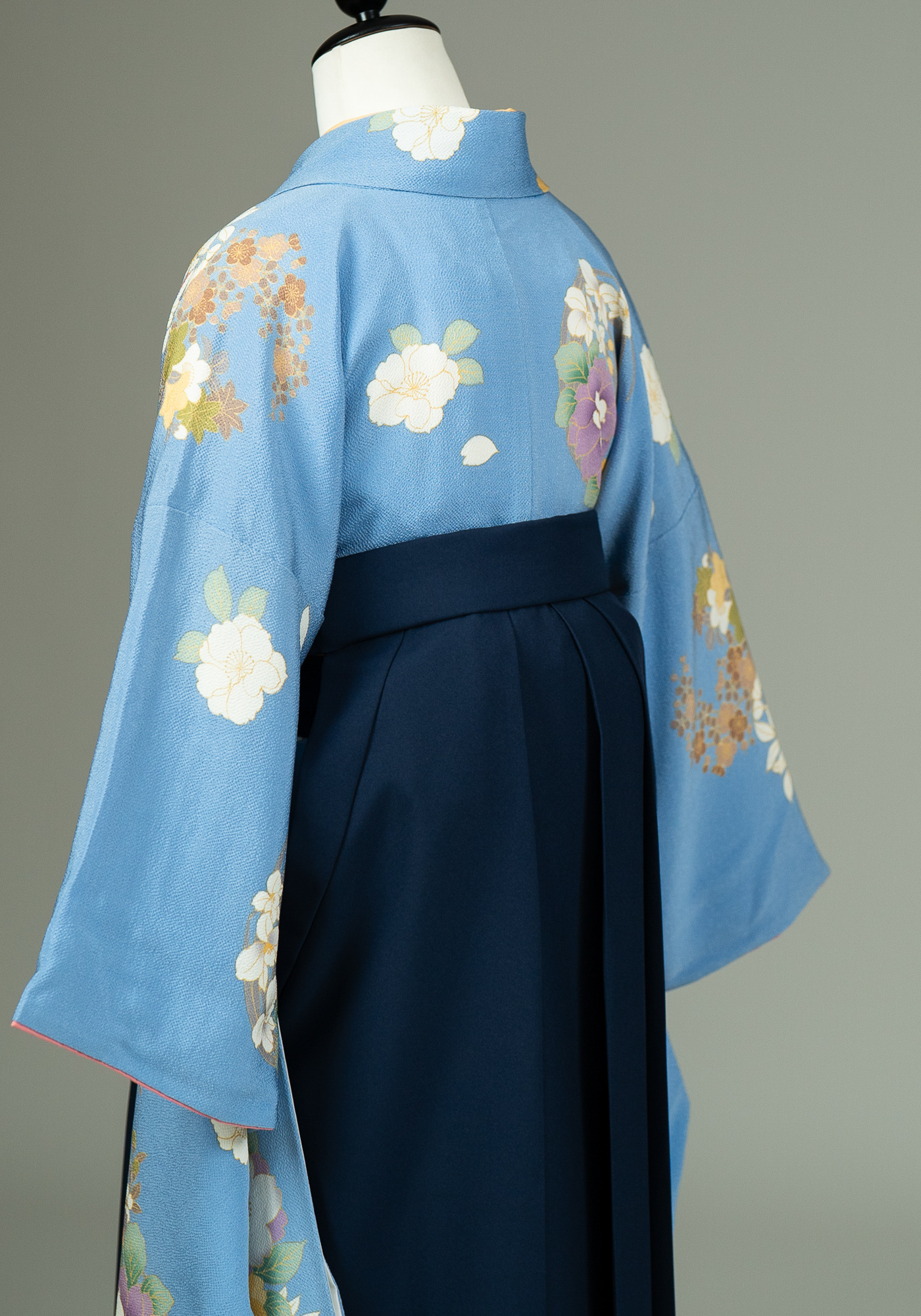 高級卒業式袴レンタル】2-35 卒業式の袴レンタル・正絹二尺袖着物 