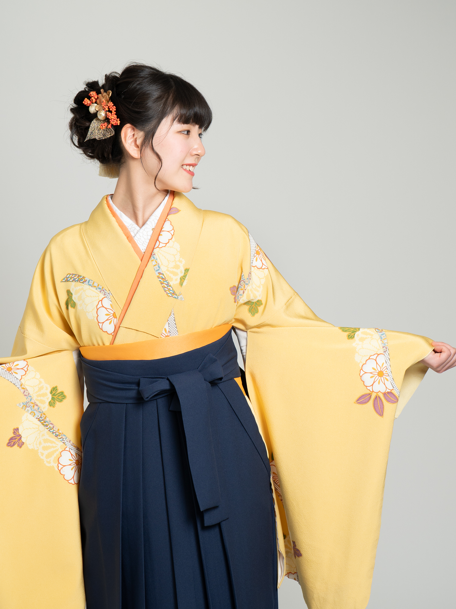 KIMONO-PROオリジナルの正絹２尺袖。品番2-84