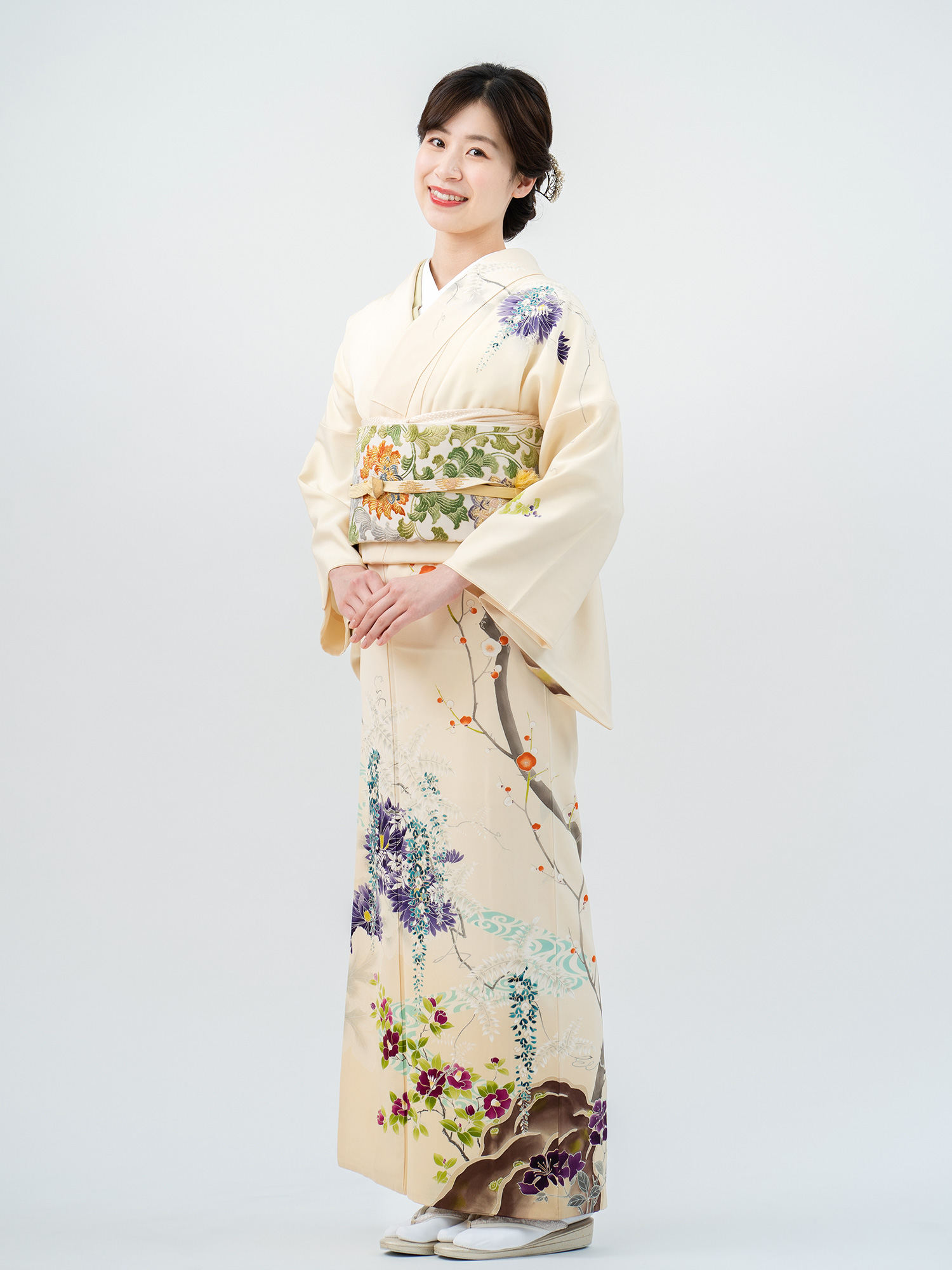 最高級訪問着レンタル】h-448 成謙謹製 Lサイズ 花尽くし｜KIMONO-PRO