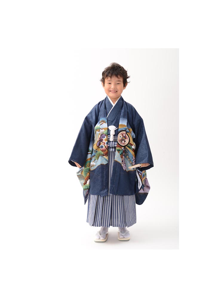 高級七五三レンタル Kd 53 五才の男の子用袴セット 青 鷹 サイズ 鷹 Kimono Pro キモノプロ 京都のきものレンタル 全国宅配 ご来店ご下見も大歓迎