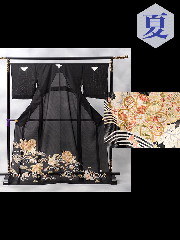 絽の黒留袖レンタル・品番rt-9番