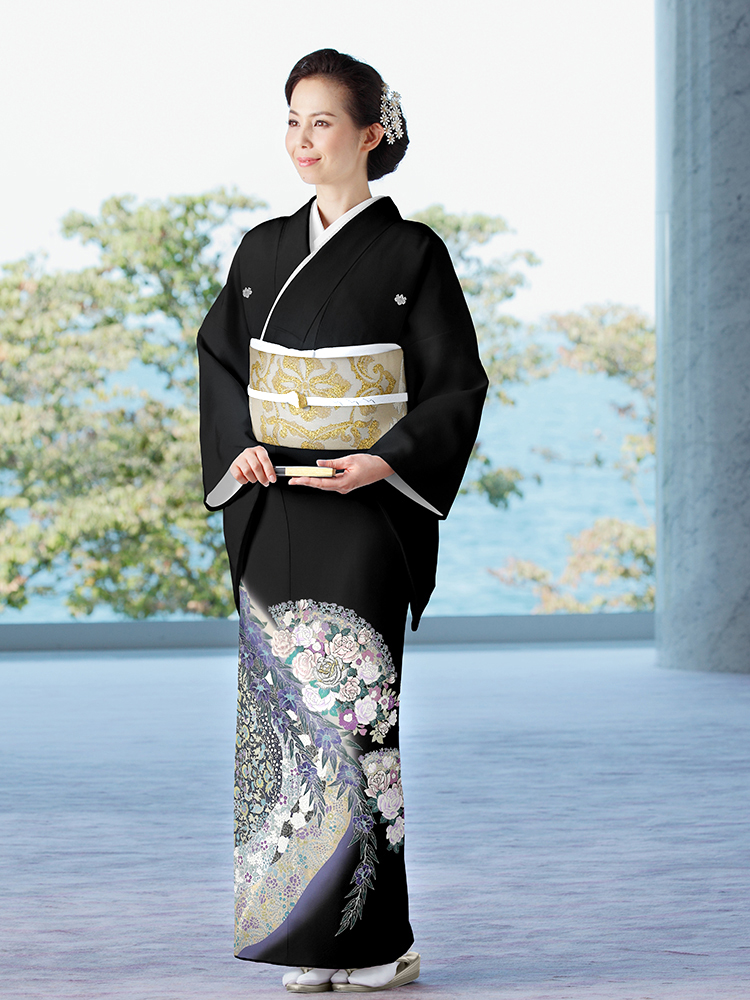 高級黒留袖レンタル】yumi-katsura-15 桂由美ブランドの黒留袖 