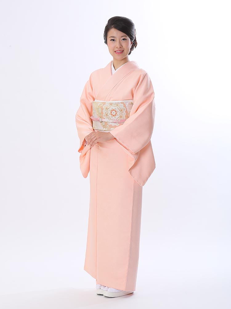 【高級色無地レンタル】muji-104 柔らかいピンク MLサイズ 