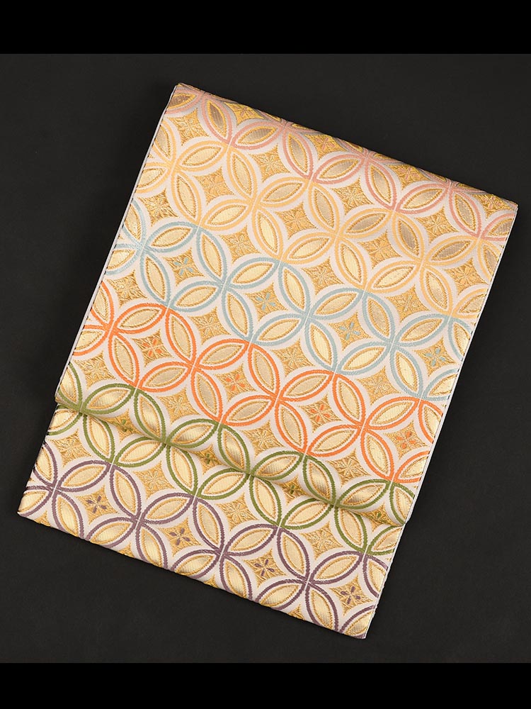 高級帯レンタル Obi 29 128 西陣織 七宝柄 サイズ 七宝 Kimono Pro キモノプロ 京都のきものレンタル 全国宅配 ご来店ご下見も大歓迎