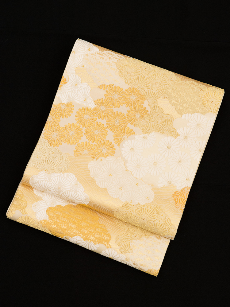 【高級帯レンタル】obi-345 高級袋帯レンタル「松菊重ね文・山口美術織物」 